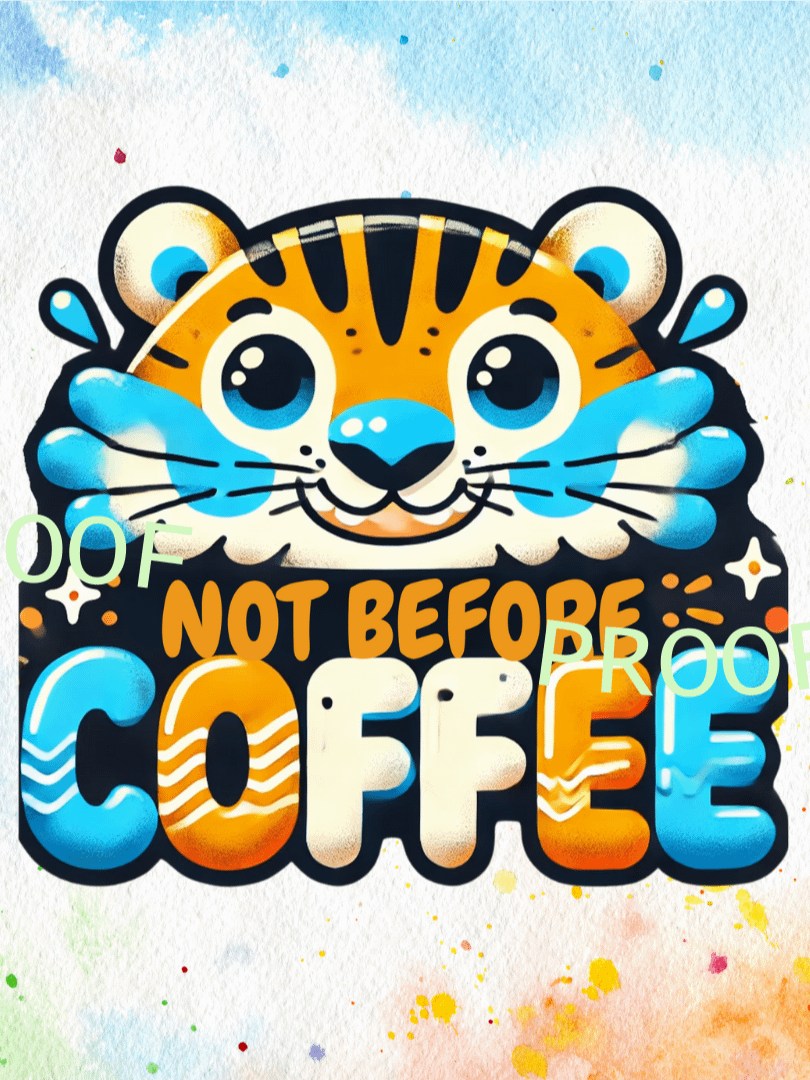 Not Before Coffee Tiger – Instant Download Graphic Design product image (1)