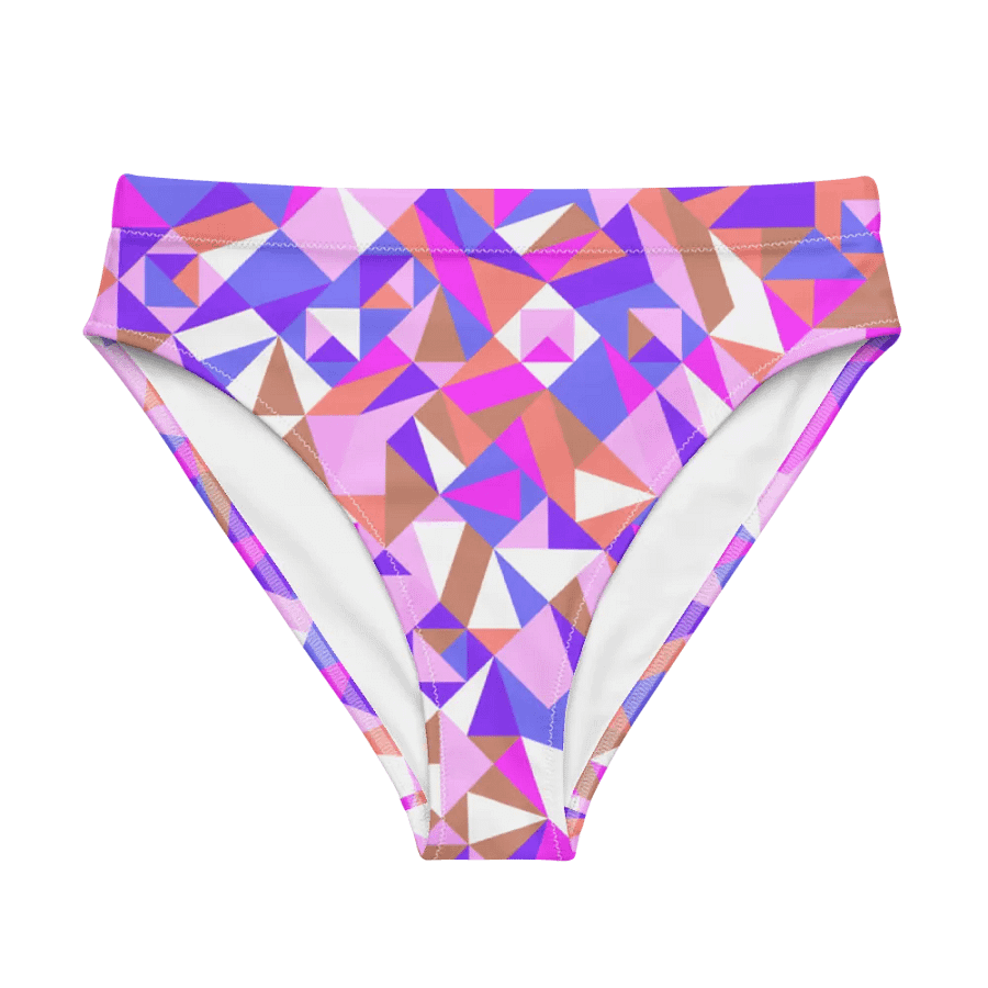 Colorful vector Pattern Design High Waisted Bikini Bottom - v5 product image (6)