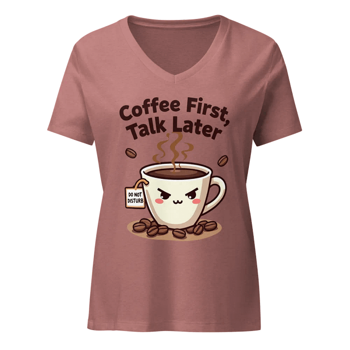 Angry Coffee Beans Women's V-Neck Tee product image (2)