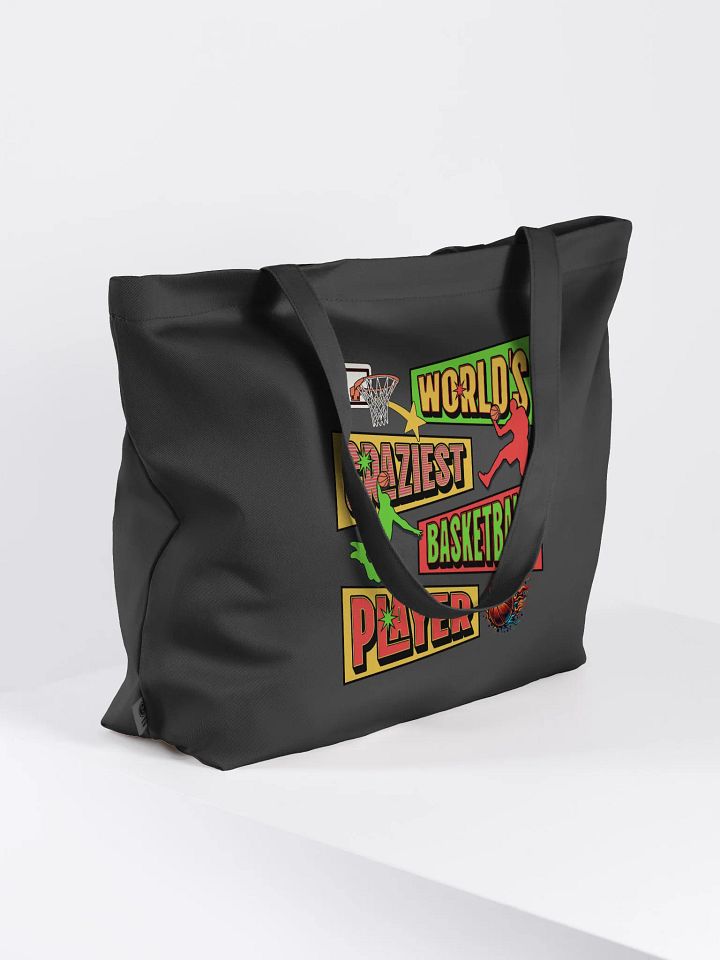 Worlds Craziest Basketball Player Flaming Silhouette Tote Bag product image (4)