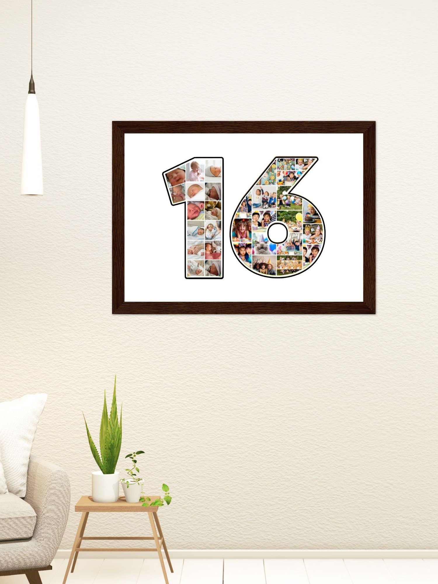 Number 16 Photo Collage Canva Template product image (7)