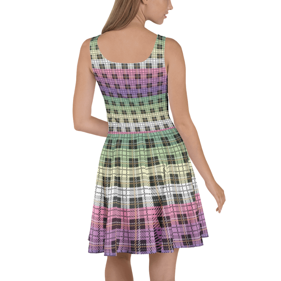 Genderfae Pride Plaid Skater Dress product image (4)