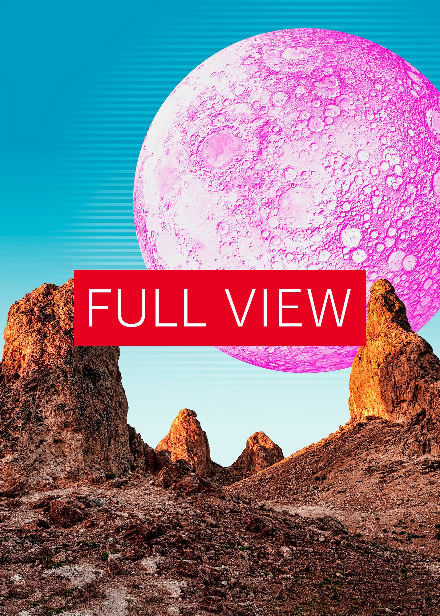 Synthwave Moon & mountain. Grand Canyon — space vintage retro collage art, 50s cosmic futuristic sci-fi collage, surreal collage art product image (3)