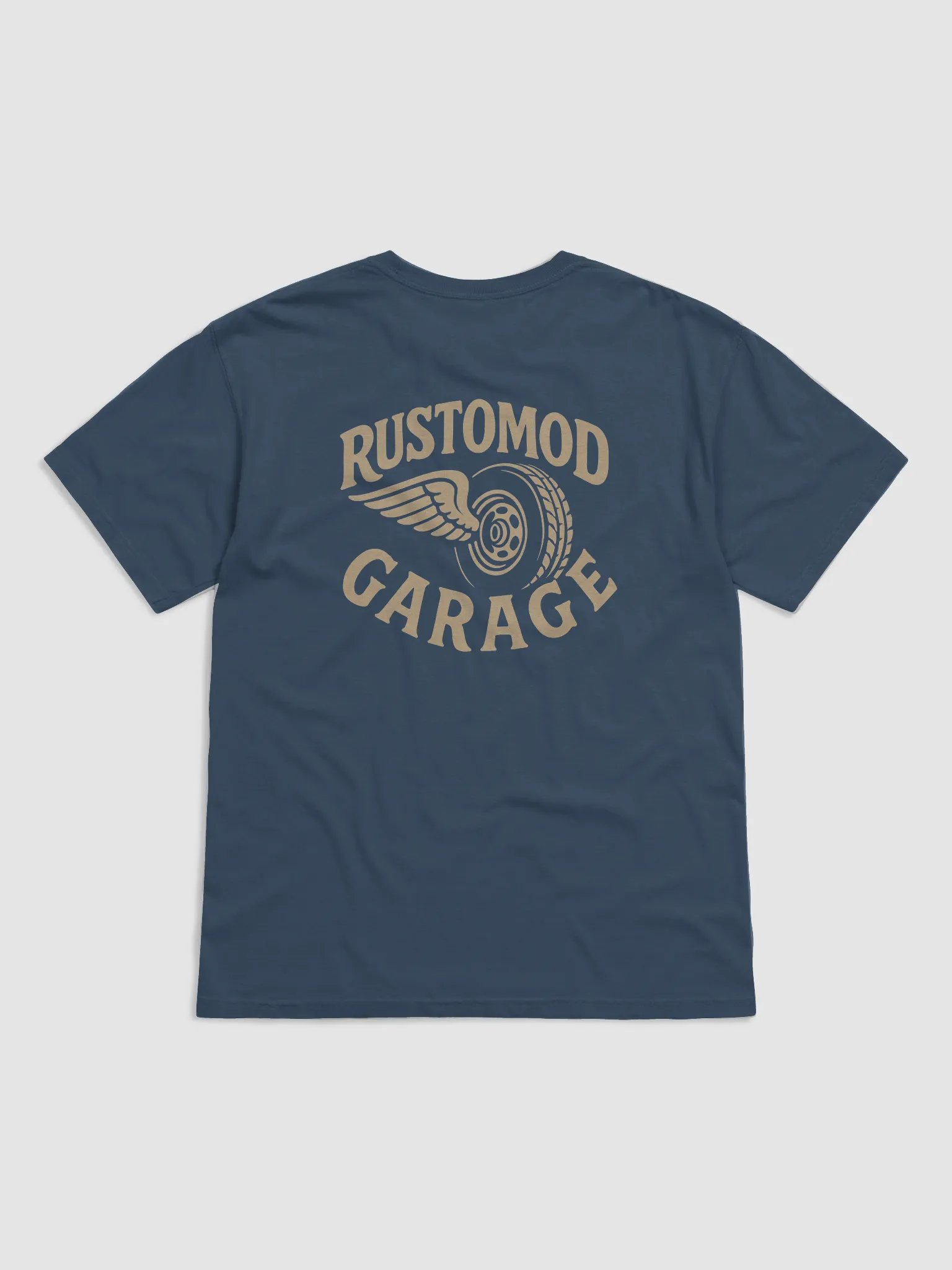 Rustomod Garage Winged Wheel T-Shirt product image (9)