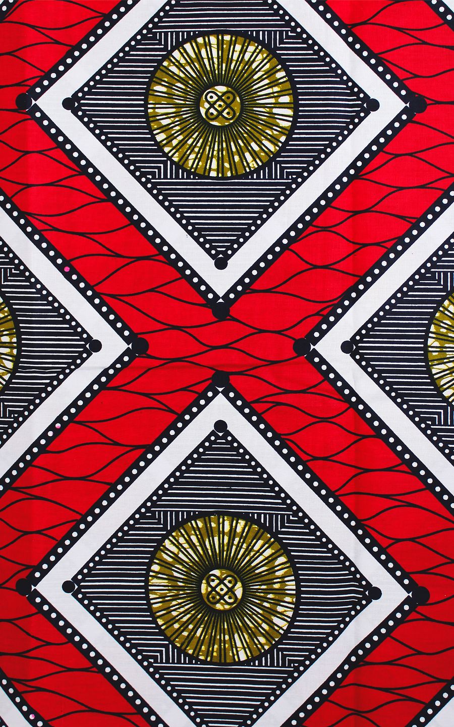Scampolo Tessuto Wax Print - Design Geometrico - 37 cm x 114 cm - cod.569/B product image (1)