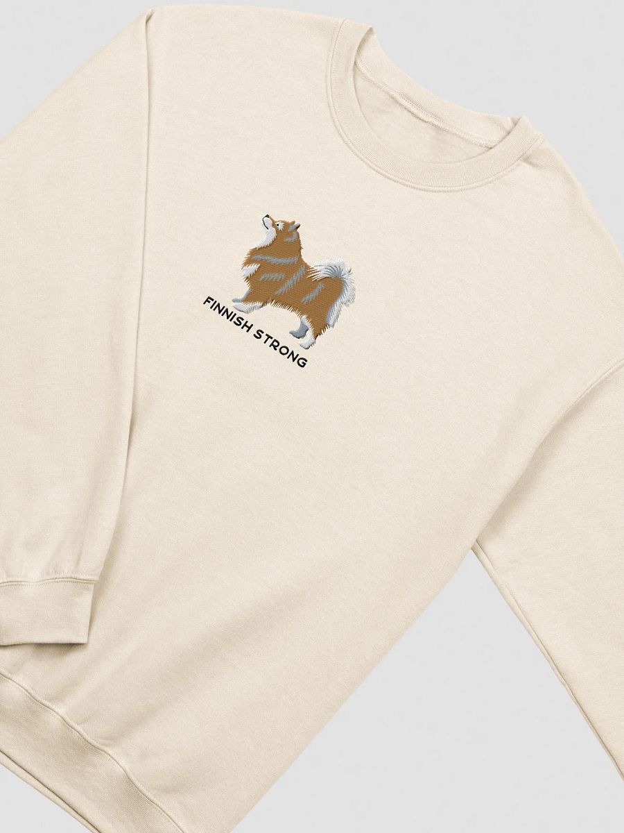 Finnish Strong Sweatshirt (Embroidered) of a Finnish Lapphund(Brown) product image (15)
