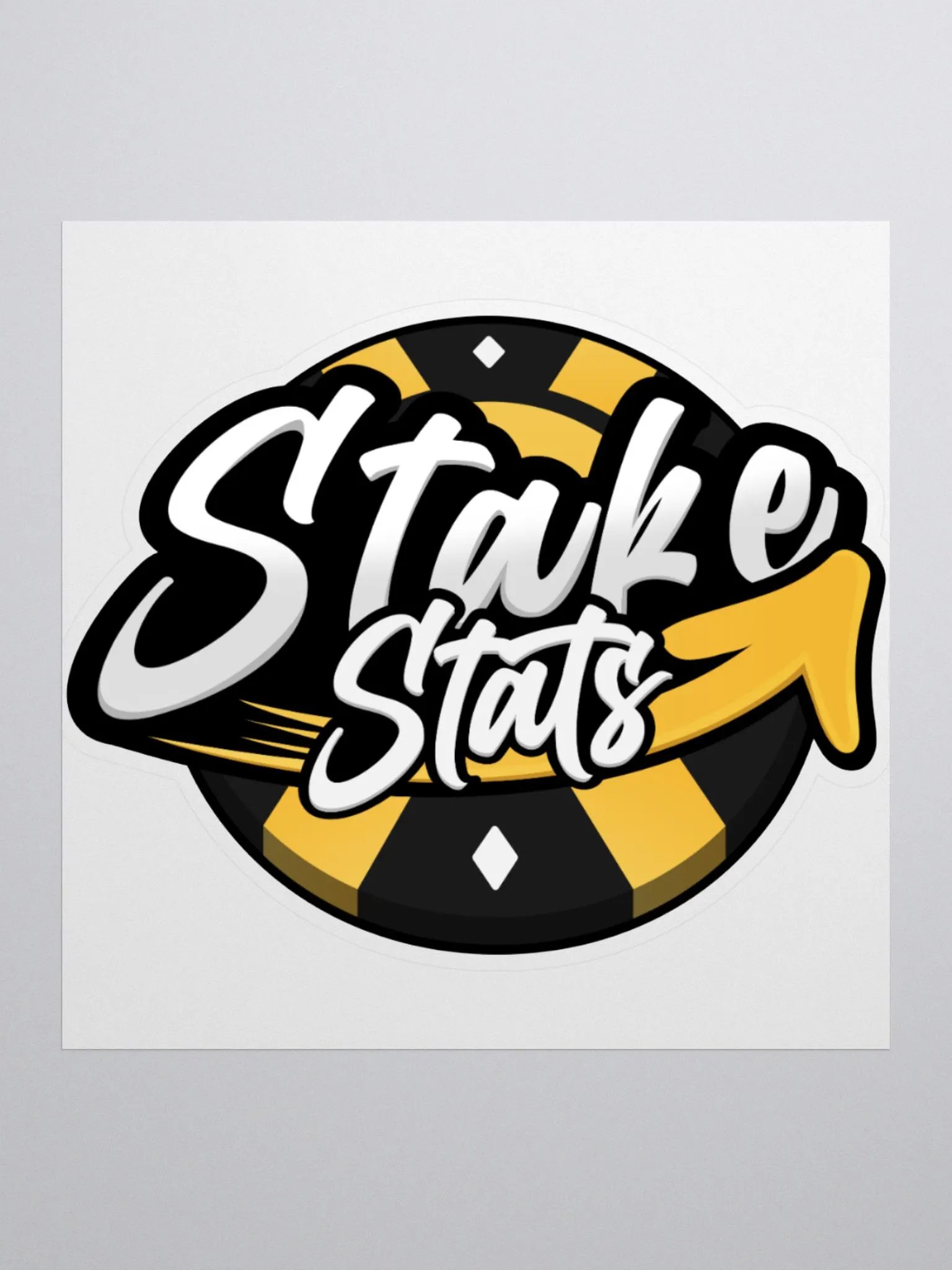 Stake Stats Chip Sticker - Yellow product image (1)