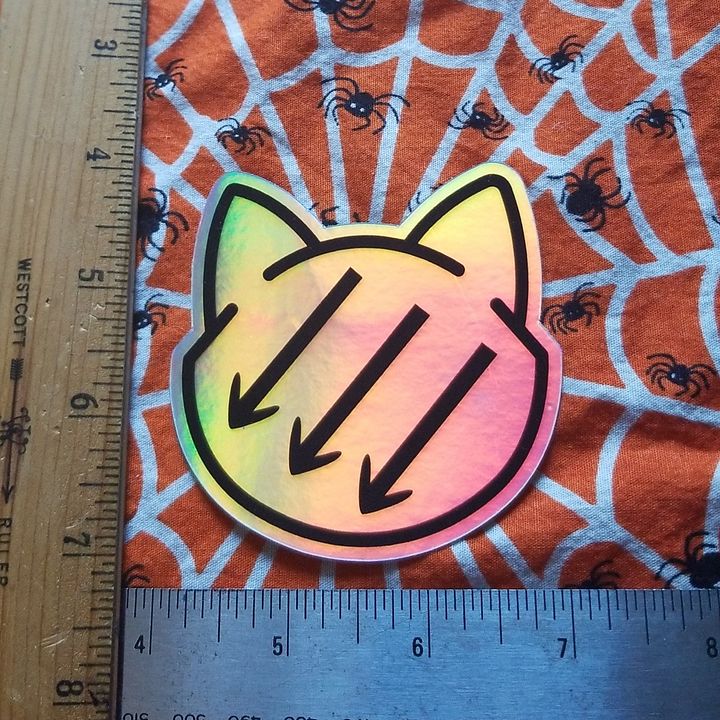 Reflective Arrow Cat Sticker product image (2)