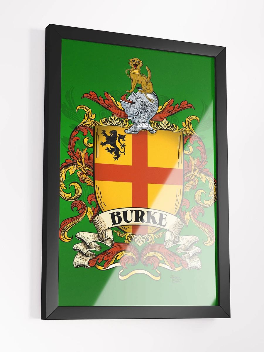 The Burke Family Coat of Arms Crest Framed Print product image (3)