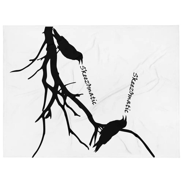 SkeezOmatic raven print throw blanket product image (1)