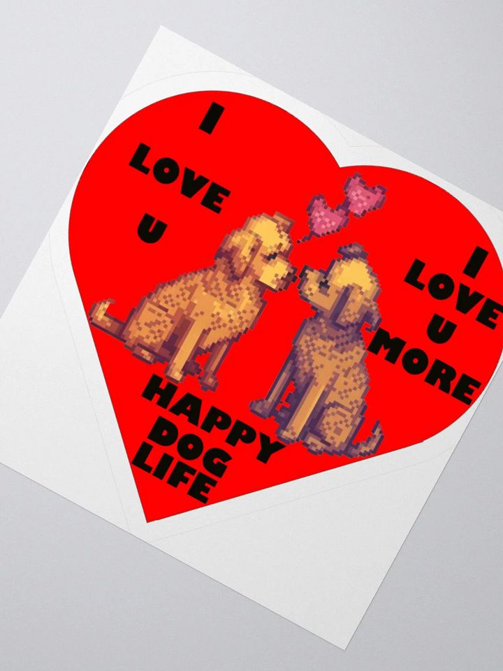 Pixel Love Dogs Kiss Cut Stickers product image (4)