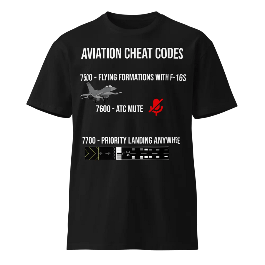 Aviation Cheat Codes, Fighter Jet T-Shirt product image (1)