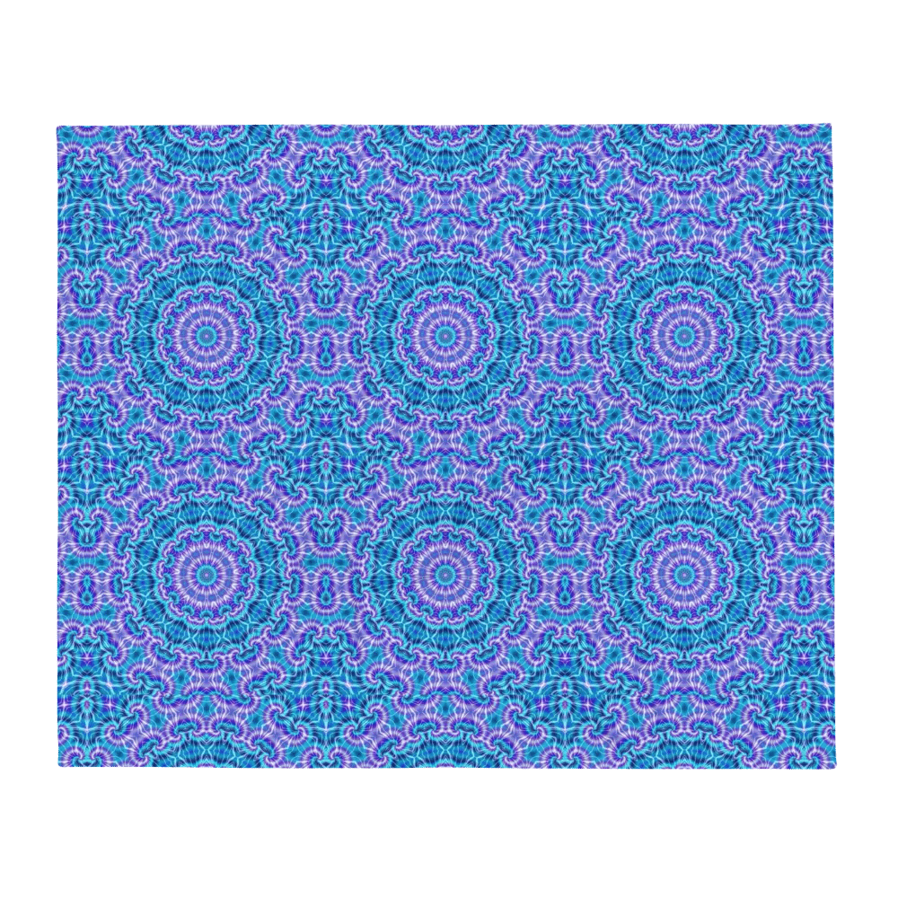Blue and Purple Tie Die Kaleidoscope Throw Blanket product image (13)