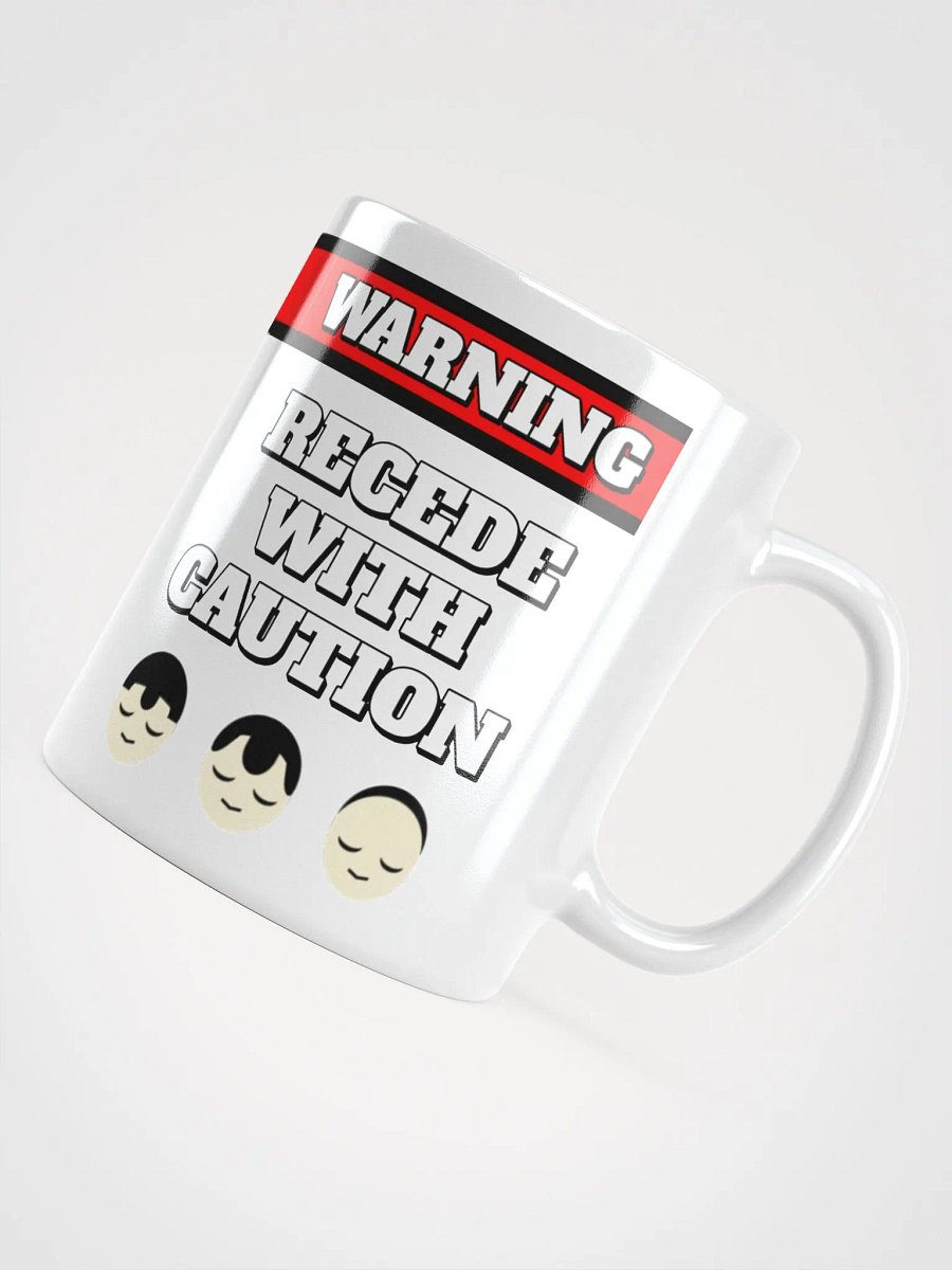 Recede With Caution - Funny Humorous White Mug product image (12)