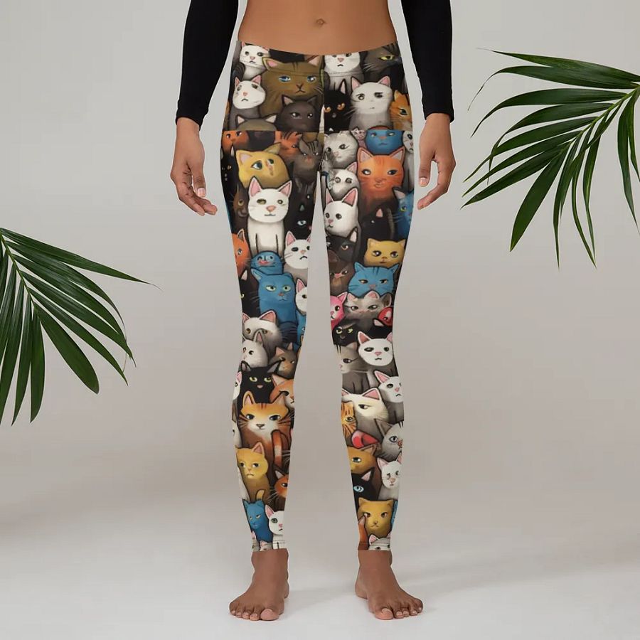Leggings for Women – Cute Kittens Print for Adorable & Comfortable Style product image (3)
