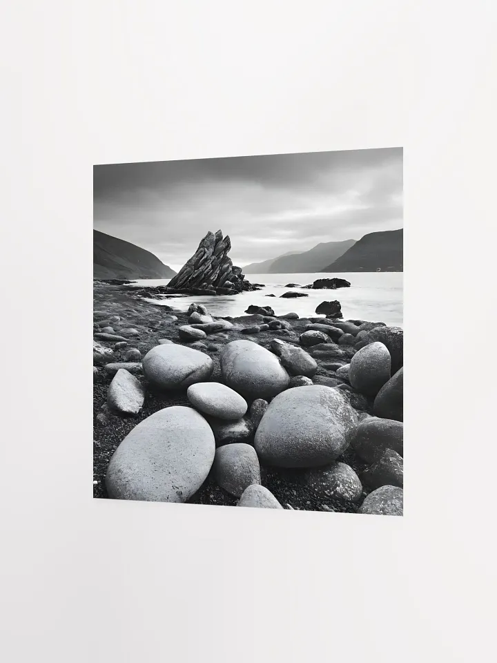 Poster - Rocky Shores in Black and White product image (2)