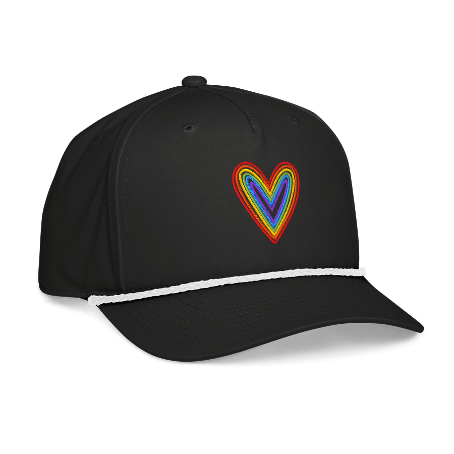 Rainbow Heart Five-Panel Cap product image (4)