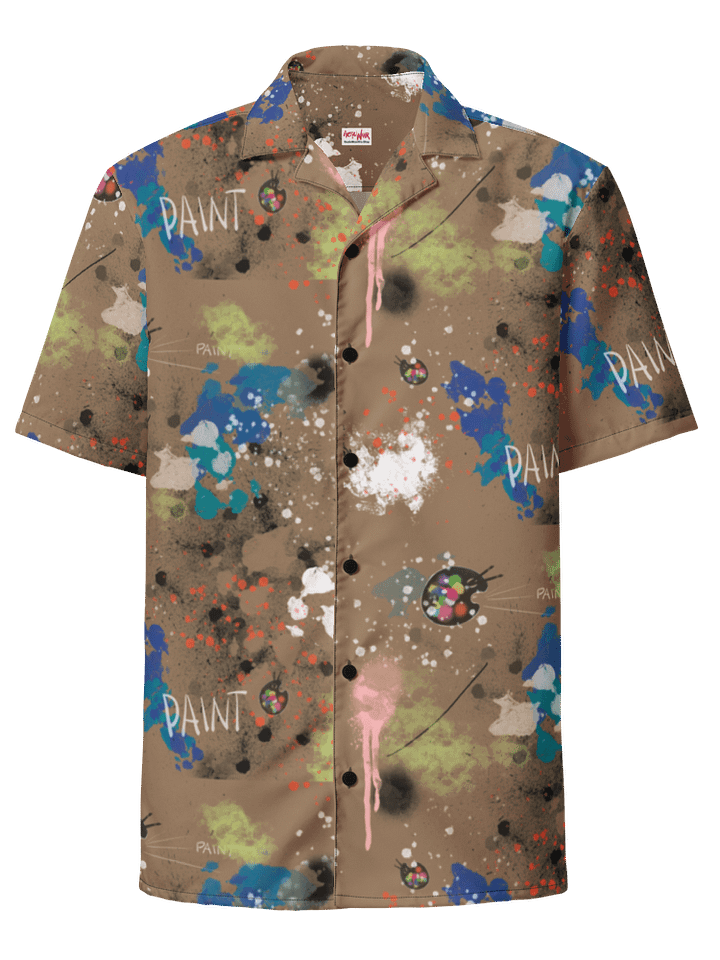 SplatterWear #5 Unisex Hawaiian Style Shirt/Mocha-Latte product image (1)