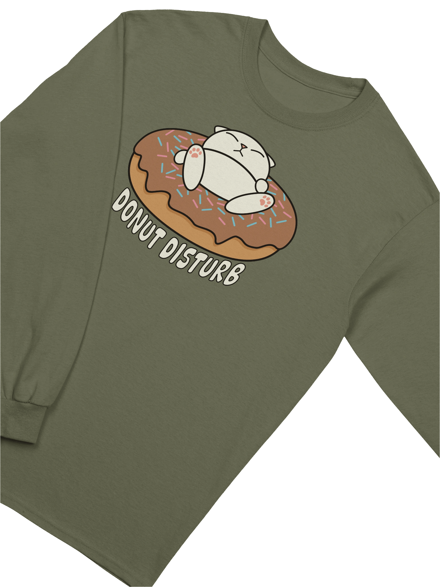 Donut Disturb Cat - Unisex Adult Long Sleeve T-shirt product image (3)