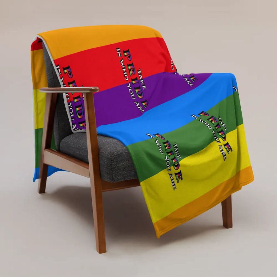 Pride Rainbow Throw Blanket product image (3)