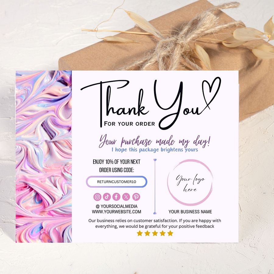 Emily - Thank You Card Template product image (3)