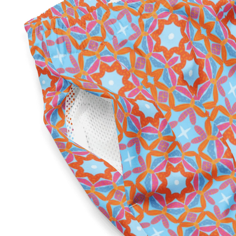 Vibrant Geometric Swim Trunks for Men product image (3)