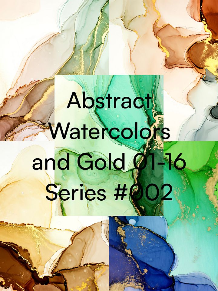 Abstract Watercolors and Gold #0002 product image (1)