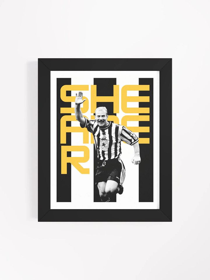 Alan Shearer BW Newcastle United Name Art Framed Print product image (2)