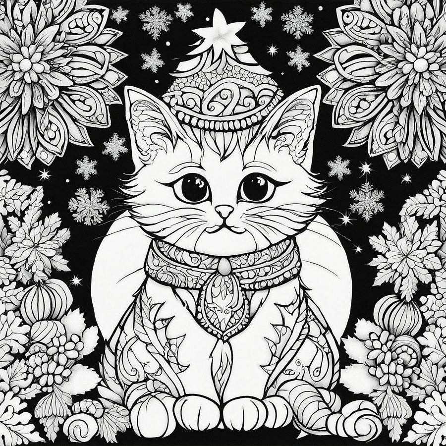 CHRISTMAS CATS - Colouring for Cat Lovers - BOOK TWO product image (3)