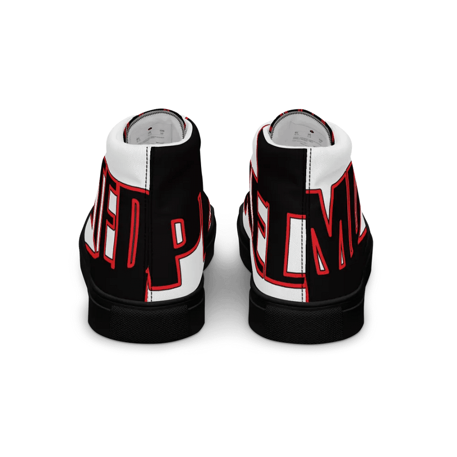 Abstract M Letter Design High Top Canvas Women's Shoes product image (5)