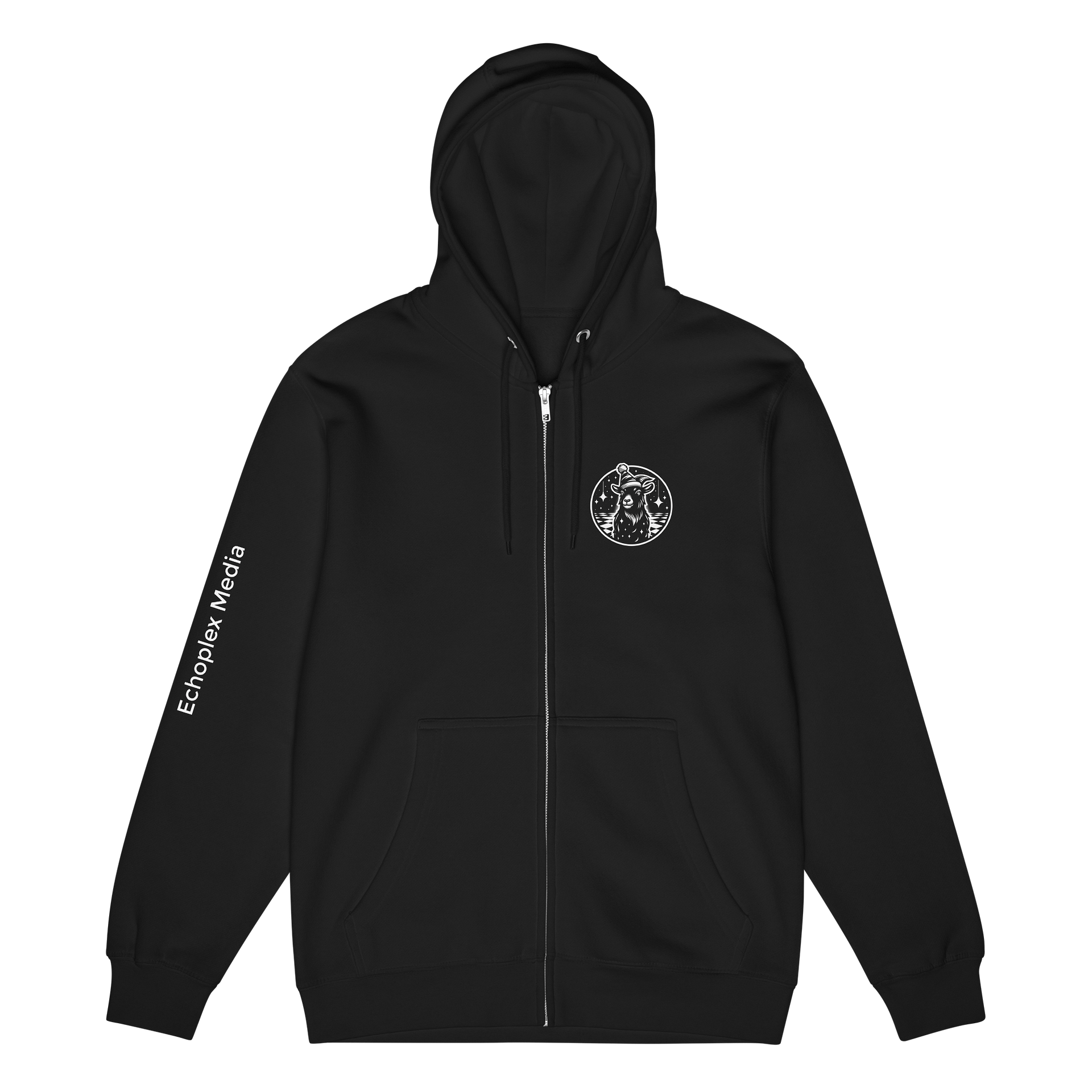 High Quality Christmas Goat Zipper Hoodie! (dark colors) product image (6)