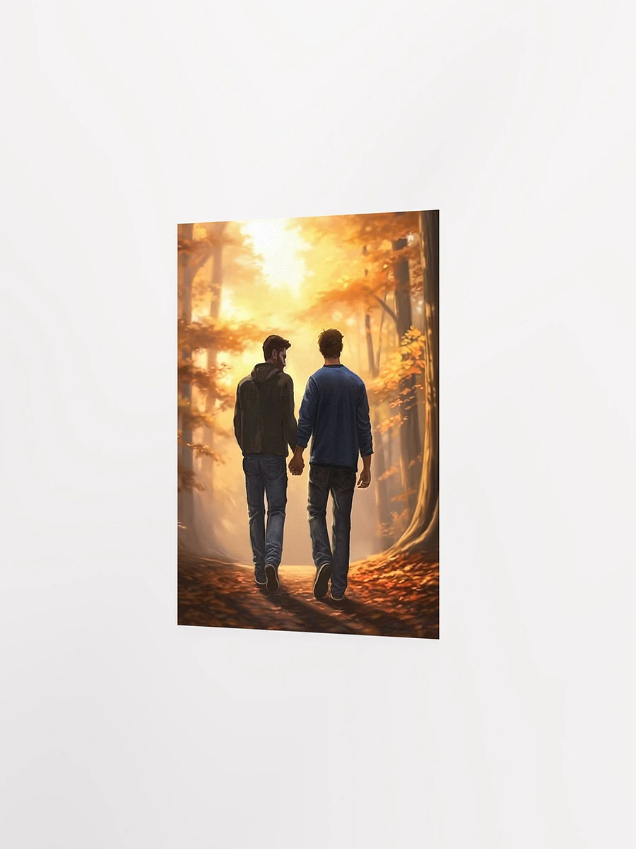 Fall Romance - Gay Couple Matte Poster product image (2)