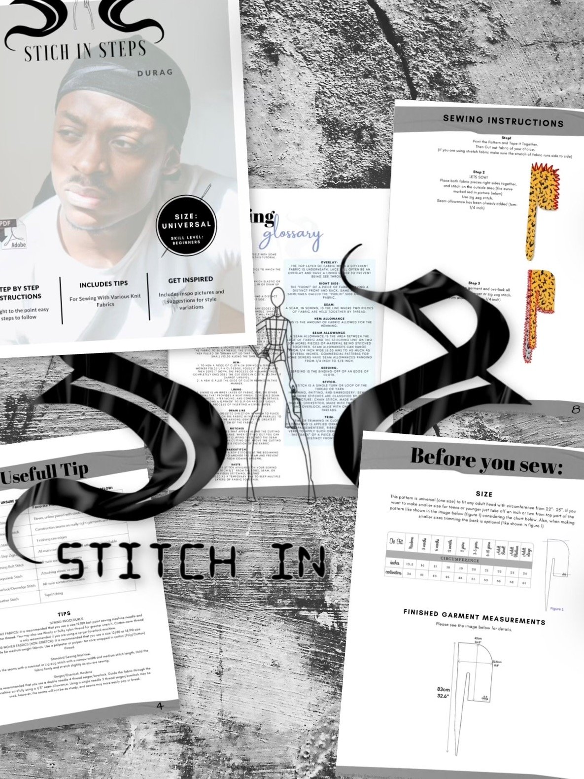 Unisex Durag - Digital Sewing Pattern product image (4)