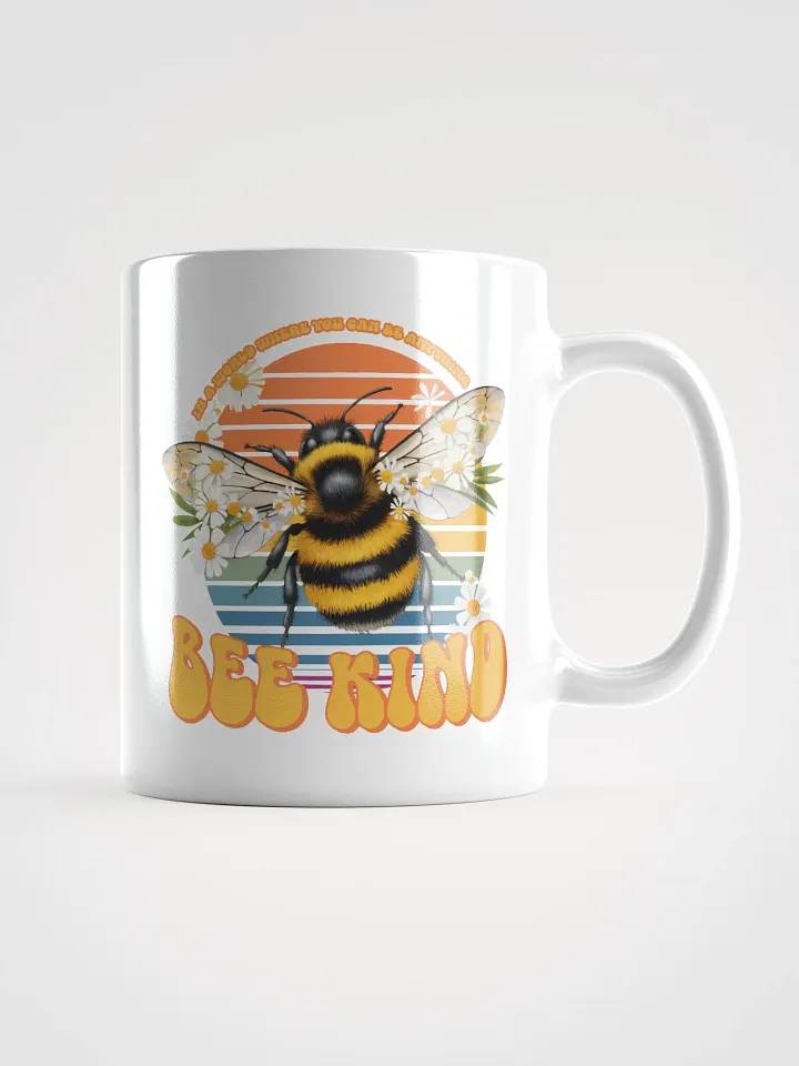Sunset Bee Kind White Glossy Mug product image (1)