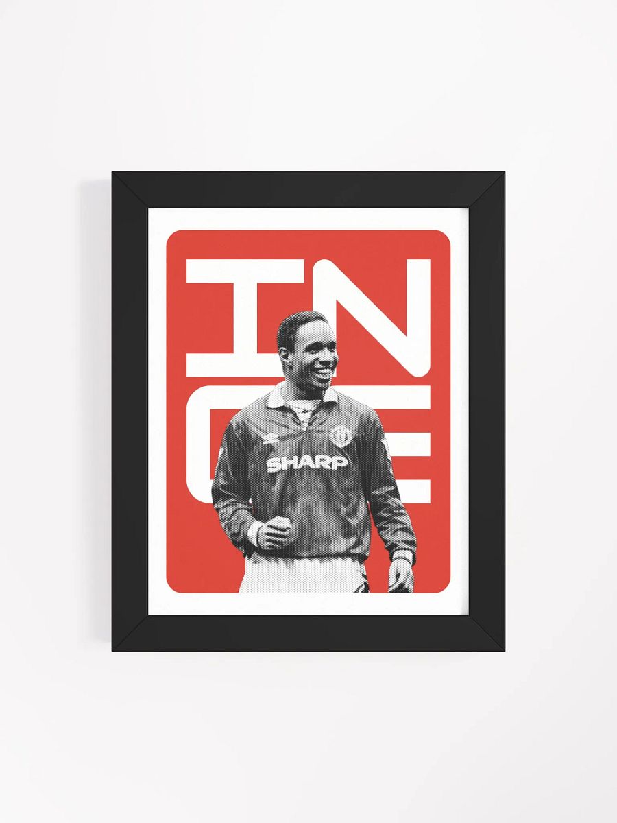 Paul Ince BW Manchester United Name Art Framed Print product image (3)