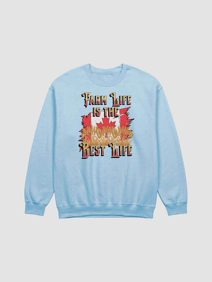 Farm Life Is The Best Life Canada Flag Air-Spun Classic Crewneck Sweatshirt product image (1)