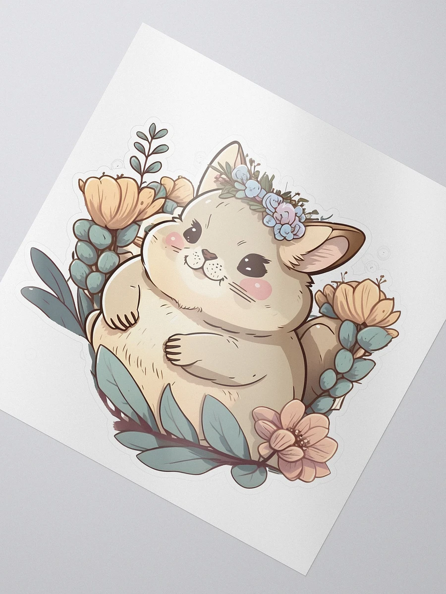 FloraChin Sticker - Adorable Chinchilla Covered in Flowers product image (2)