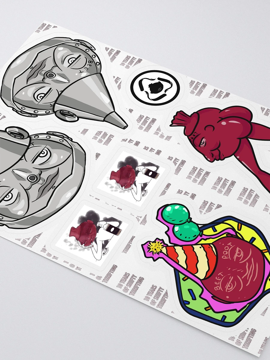 10 Year anniversary Beet Poot sticker sheet product image (3)