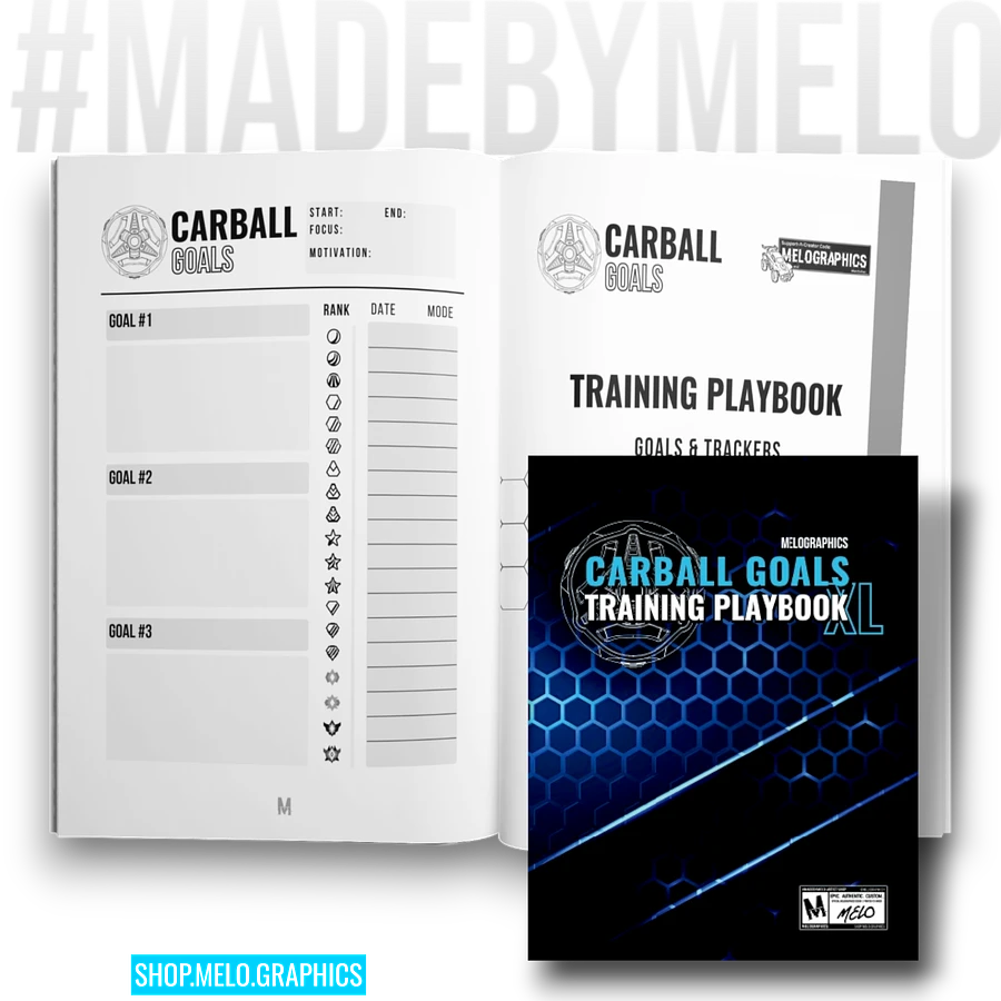 Carball Goals Training Playbook: Rocket League Training & Strategy - Notebook | #MadeByMELO product image (7)