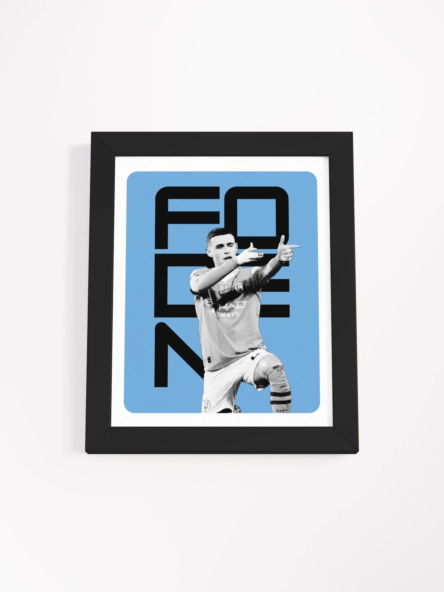 Phil Foden BW Manchester City Name Art Framed Print product image (3)