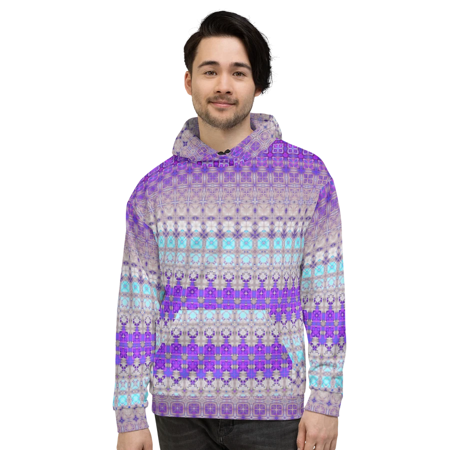 Abstract Multicoloured Pattern Unisex All Over Print Hoodie product image (2)
