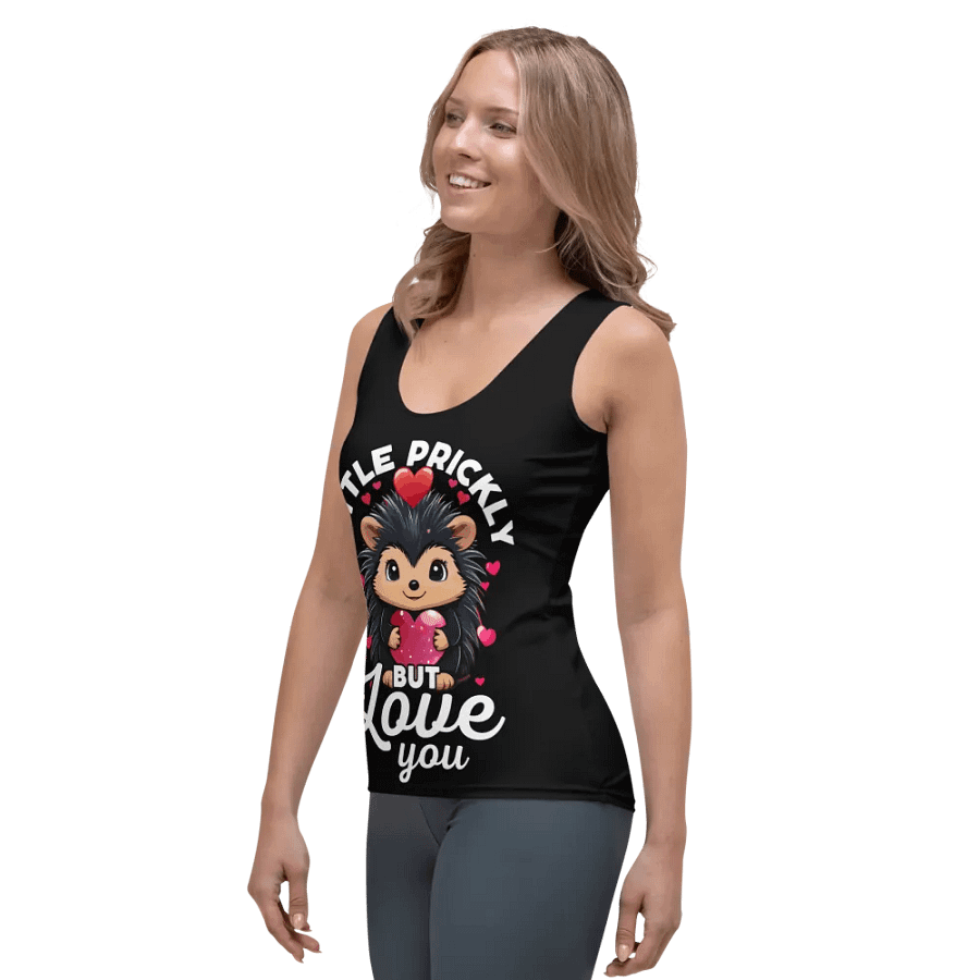 A little prickly but I love you - Cute hedgehog - Tank Top Black product image (5)