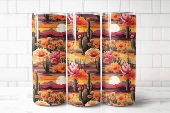 Cactus Sunset 20oz Skinny Tumbler product image (6)