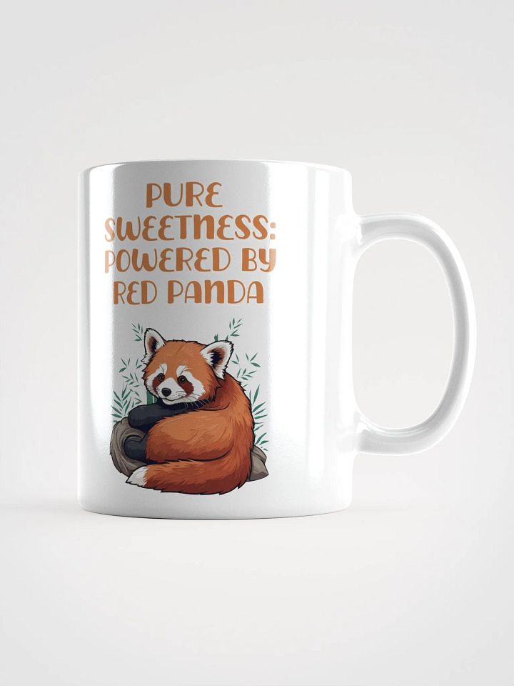 Pure Sweetness: Powered By Red Panda - Cute Animal Design White Mug product image (3)