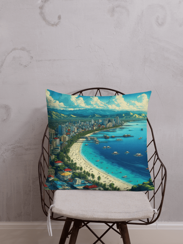 Coastal City Paradise Premium Pillow | AI Design product image (1)