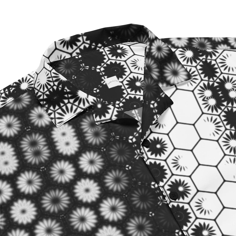 Button Up, Hawaiian Style, Black and White, Shirt product image (2)