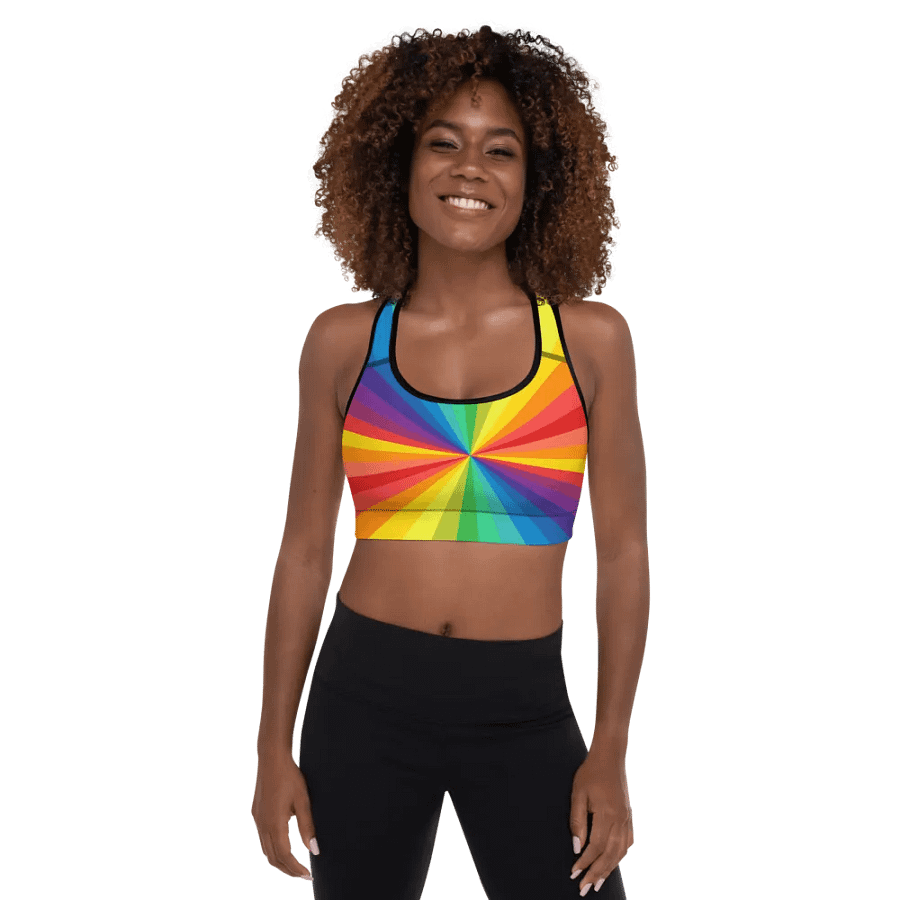 Trippy Rainbow Sport Bra product image (4)