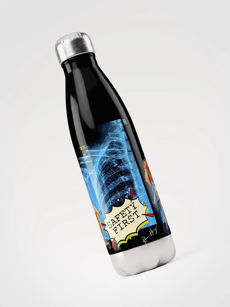 Safety First stainless steel drinking bottle with real authentic X-ray product image (3)