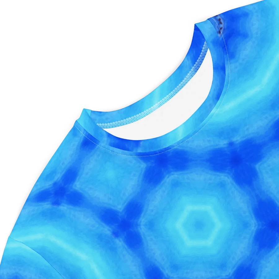 Abstract Circular Pattern in Blues Ladies T Shirt Dress product image (6)