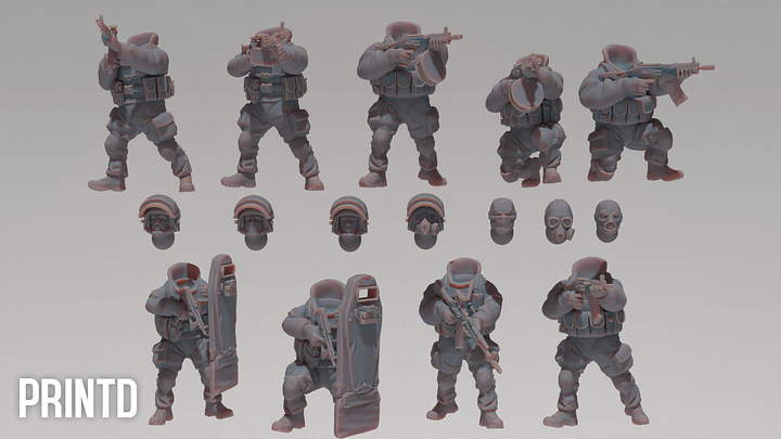 Russian Spetznaz GORKA Team - Modern Warfare Wargame Hobby Resin Scale Models product image (2)